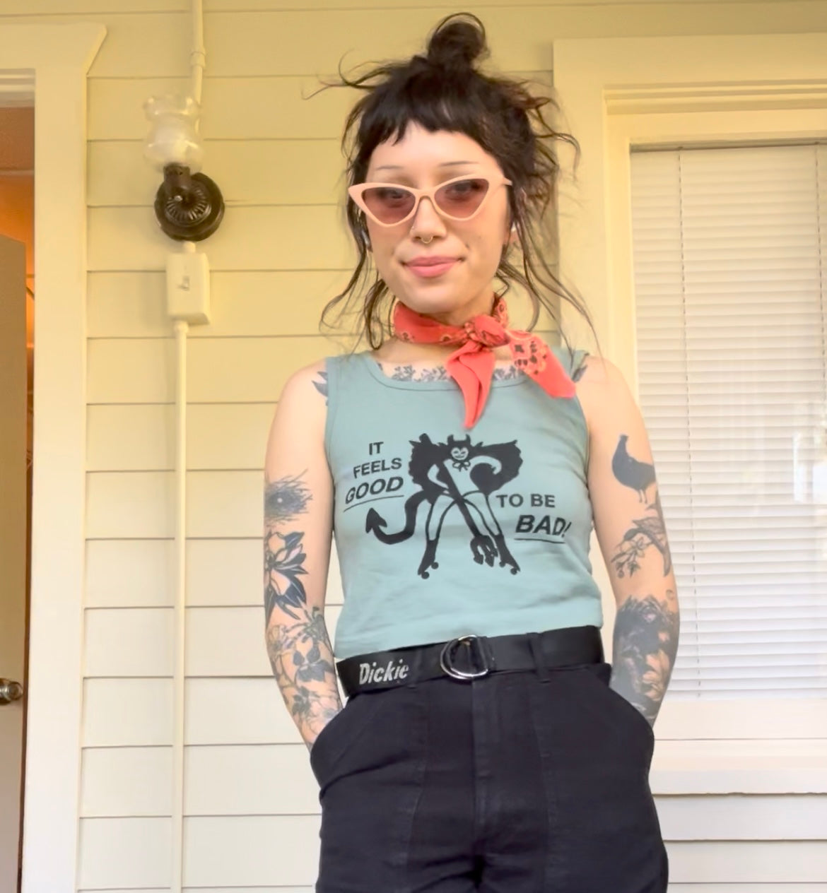 IT FEELS GOOD 2 BE BAD sage tank (IN-STOCK)